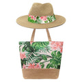 Wholesale 2024 Holiday Outdoor Summer Travel Handbag Straw Panama Fedora Women Beach Hat and Bag for Lady