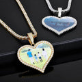 2025 New Large love Photo Frame Pendant Fashion Brand Personalized Customized Photo Necklace Pendant for Men and Women