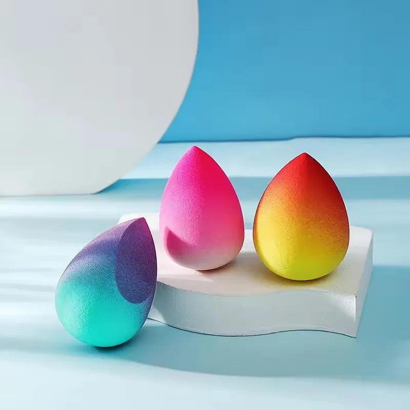 Wholesale Soft Biodegradable Christmas Black Makeup Sponge Eco-Friendly Holder Latex Free OPP Packaging