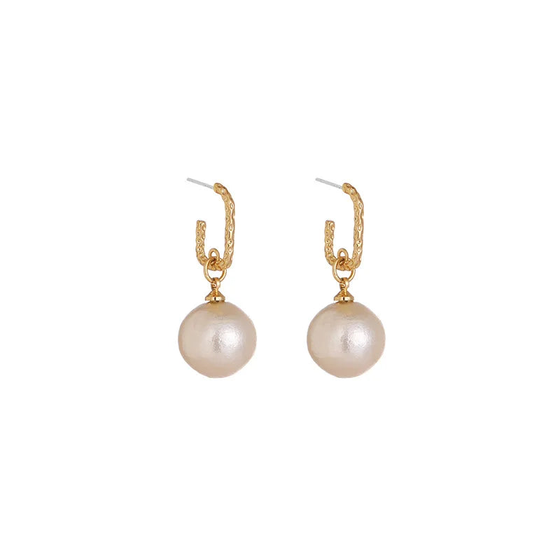Fashion Korea Designer Jewelry New Trendy Pearl Drop Earrings for Women Ladies Party Wedding Gift
