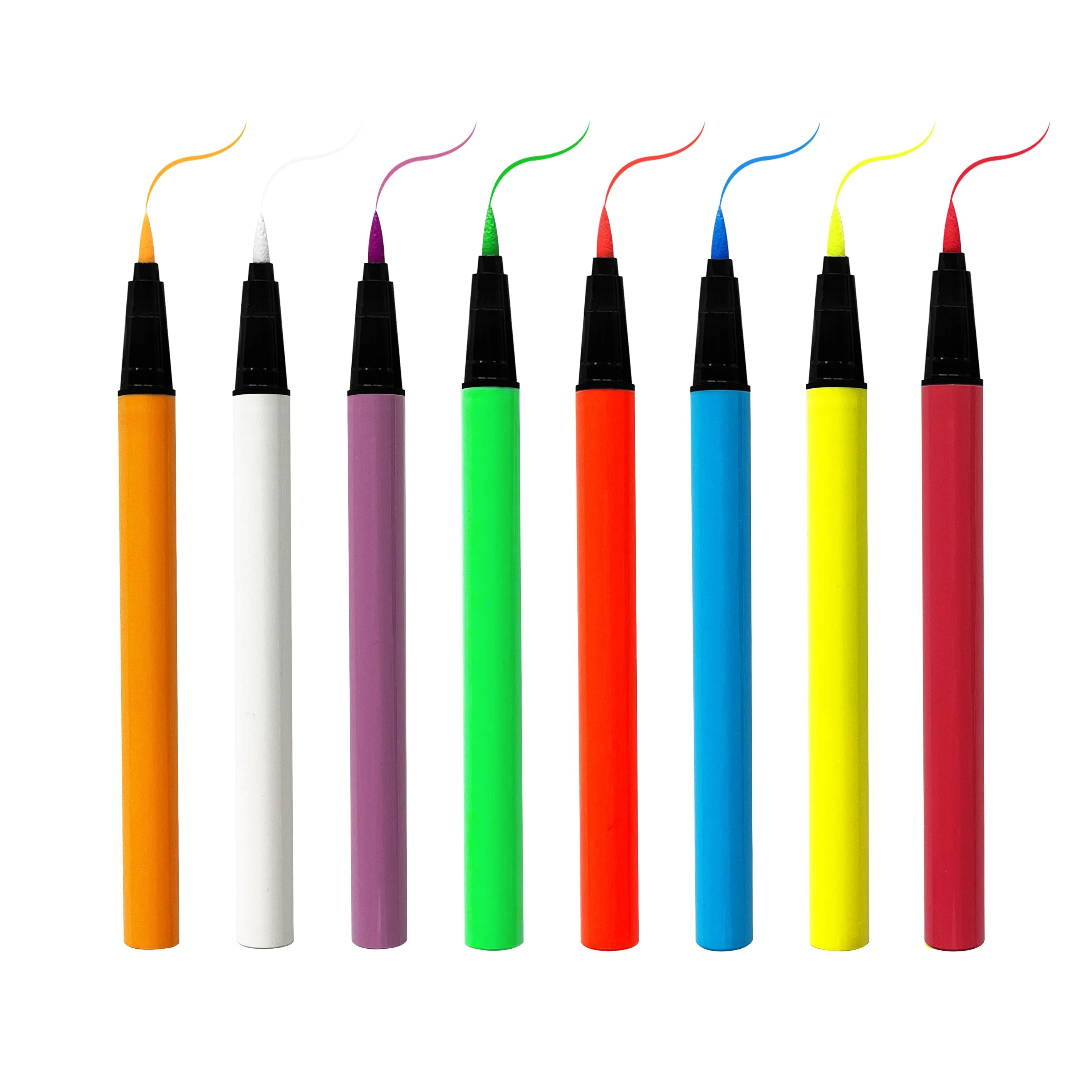 Private Label High Pigment Waterproof Eyeliner Pen Custom Vegan Cruelty Free Long Lasting Luminous Neon Liquid Eyeliner