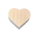 Unfinished Small Heart-Shaped Paulownia Wooden Gift & Wedding Ring Jewelry Storage Box Multifunctional Design
