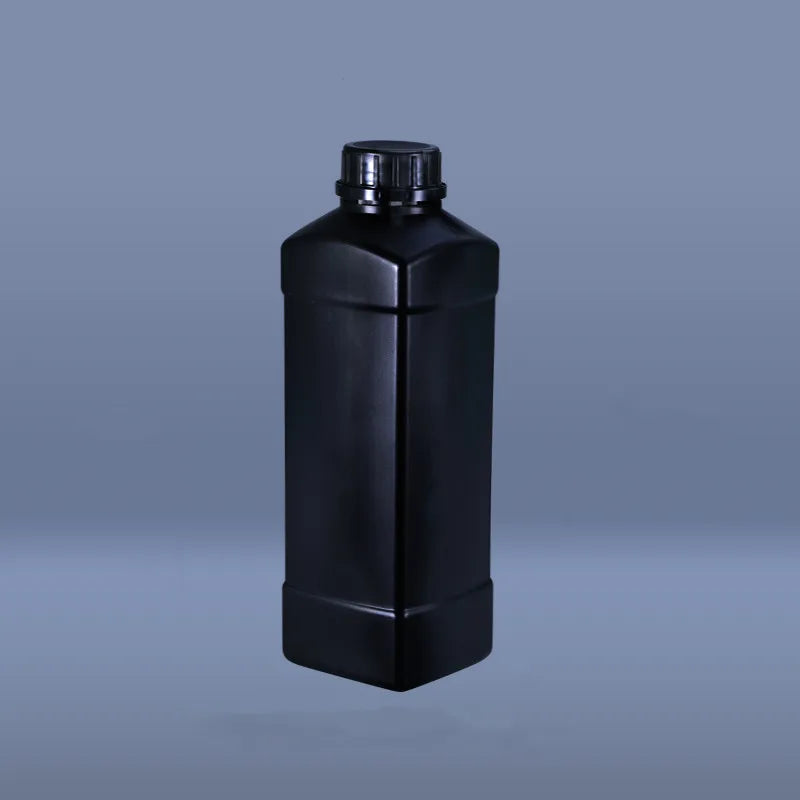 Umetass 500ML 1L Black Water Bottle Square Empty Plastic Container With Anti-Theft Lid