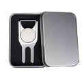 Personalized Golfers Tool-Custom Golf Ball Marker-golf Divot Tool-golf Pitchfork with Bottle Opener Tin Box