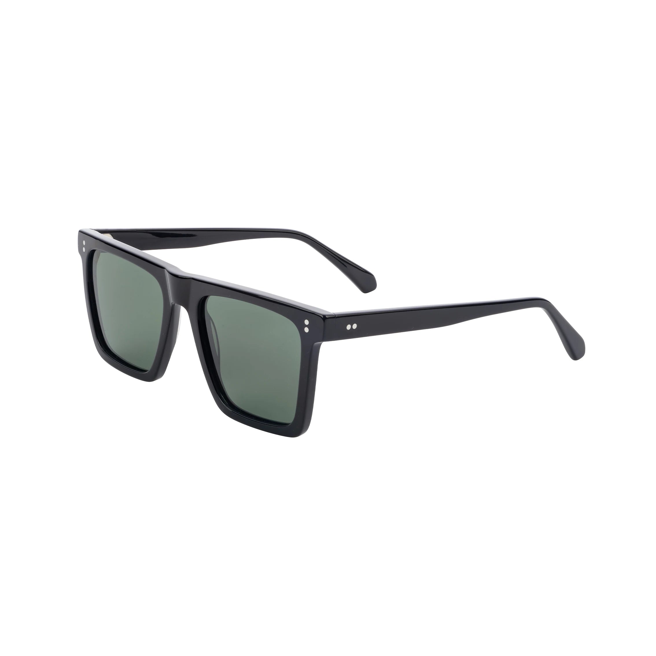 Vintage Fashion Square Thick Acetate Sunglasses for Men and Women Clear Yellow Pink Gray Frames Polarized Acetate Shades