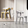 Modern Nordic Horn Dining Chair Home Leisure Fast Food Stall Chair Easy Plastic Chair
