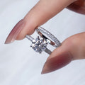 MSR-825 Custom Women Engagement Wedding Jewelry Set 10K Yellow Gold 2.58CT Lab Diamond Stackable Ring