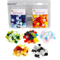 Buenoarte Modern Square Tile 3mm Mix Stained Strip Mosaic Water Resistant Hobbies DIY Material Mini Loose Tiffany Glass Pieces