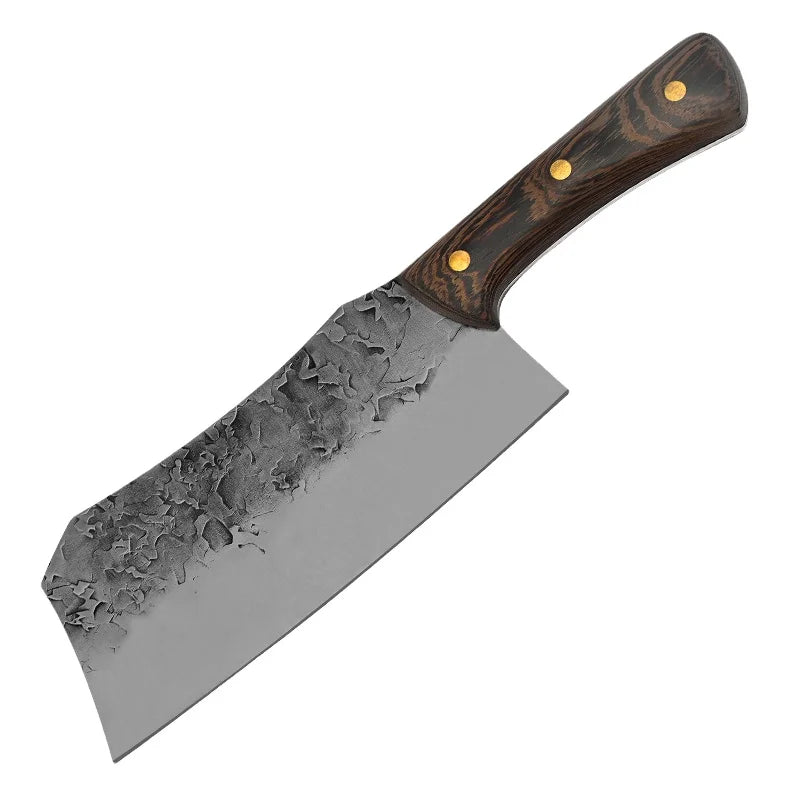8 Inch Handmade Forged Full Tang Curved Boning Knife Slaughter Knife Stainless Steel 5cr15 Butcher Knife