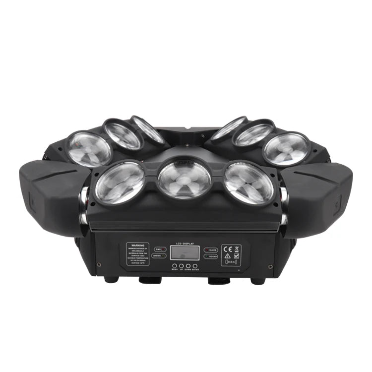 Professional Stage Dj Lighting 9pcs*10W RGBW 4in1Moving Head Light Indoor Disco Laser Lights