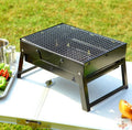 Travel Picnic Charcoal Portable Folding BBQ Grill Tabletop Outdoor Stainless Steel Smoker Camping  Barbecue Grill