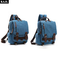 ZUOLUNDUO Custom Unisex Lightweight Travel Canvas Leather Backpacks for Women Shoulder Bags for Man