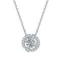 OLDK Abiding Custom Logo Fine Jewelry 925 Sterling Silver Twinkle Setting Moissanite Diamond Pendant Necklace