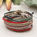 New Style Artistic Retro Hiphop Style Woven Cotton Rope Cuff Bracelets Handmade Flower Pattern Unisex Anniversary Accessories