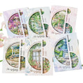 10pcs/pack Garden Theme PET Stickers Spring in the Gentle Series of Window View Theme Handbook Bottoming Stickers
