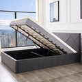 New Design Leather Bed King Upholstered Headboard Frame Ottoman Australia Bed with Gas-Lift Base