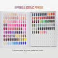 Spring Custom Private Label Feature Used for 2in1 Dip Nails and Acrylic Nails 170pcs Dip Nails Powder Starter Kit for Salon