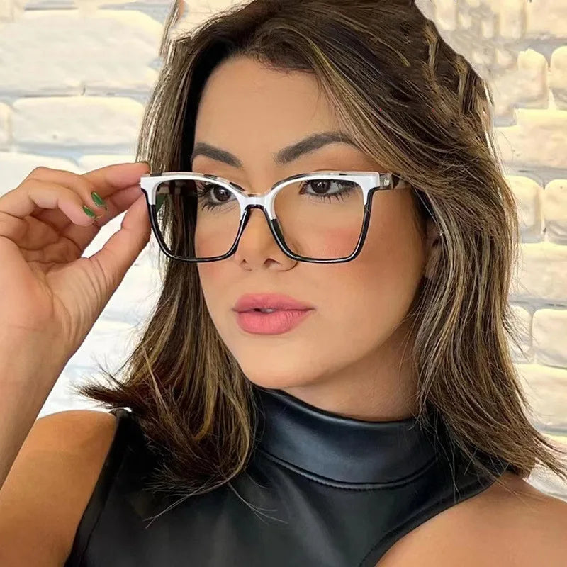 2023 Jiuling Eyewear Eyeglass Frame Optical Big Frame Anti Blue Light Glasses Tr90 Computer Glasses Frame