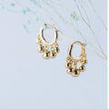 Small Round Ball Beaded 18K Gold Plated Hoops Earrings 925 Sterling Silver Piercing Earings Fashion Jewelry for Women