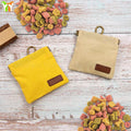 Custom Squeeze Dog Food Snack Pouch Waxed Canvas Dog Training Treat Bag Portable Travel Pet Dog Food Bag
