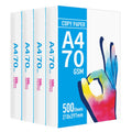 A4 70GSM 80GSM 500 Sheets Ream 5 Reams Carton Copy Paper 100% Wood Pulp