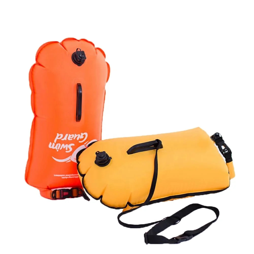 OEM/ODM Waterproof Floating Swimming Inflatable Buoy Open Water TPU PVC Safe Life Swimming Buoy Dry Bag Swimming Float Triathlon
