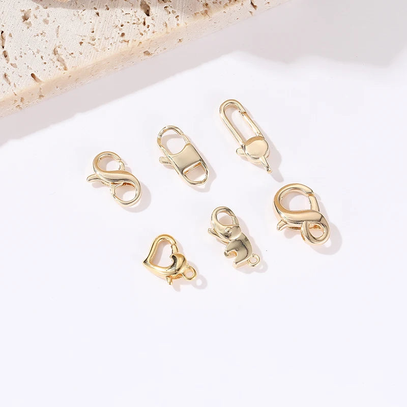 14K Gold Plated Unique Necklace Bracelet Jewelry Lobster Clasp