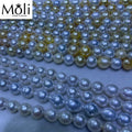 Strong Luster Mirco Baroque 8-11mm Seawater Natural Gold Pearl String Necklace for Fine Jewelry Making
