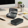 Small Square Hinged Black Tin Recyclable Luxury Air Tight Tin Box Jewelry Box for Bracelets Earrings Necklace Jeystin Brand