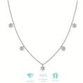 Luxury S925 Silver and 18K Gold Plated Moissanite Tassel Pendant Necklace Elegant Fine Beads for Party or Engagement