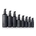 10ml Black Glass Cylinder Skincare Bottle with Screw Cap and Screen Printing