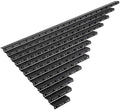 Server Rack 12U Vertical Rail Pair DIY Hardware Kit Cabinet Frame 3mm Thick Black Powder Coated Single-Side Pre-Tapped 12-24