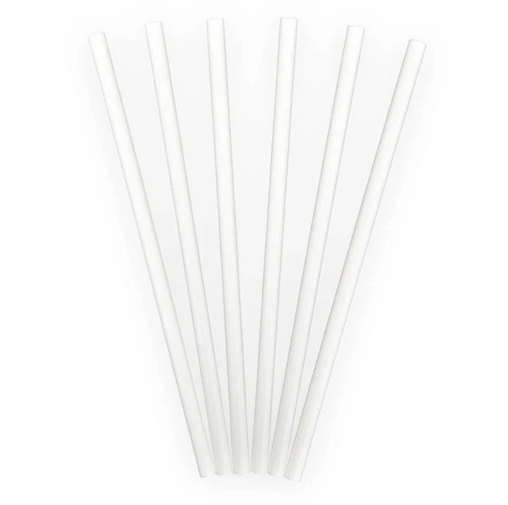 6mm PLA Biodegradable Long Disposable Straight Straw Eco-Friendly Independent Individual Paper Packaging for Camping Parties