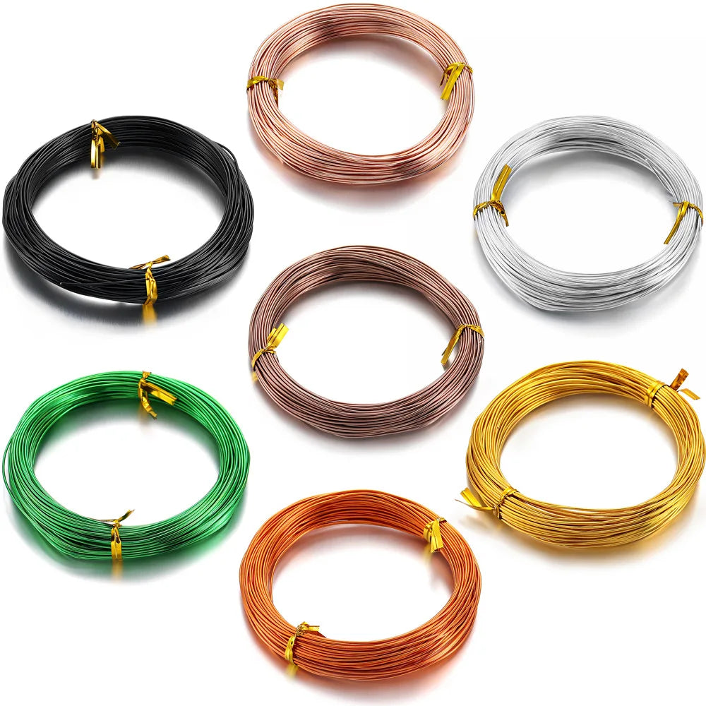 10METER Jewelry Soft Metal Anodized Artistic Round Hot Sale Classic DIY Beaded Accessories 1-2mm Color Aluminum Wire