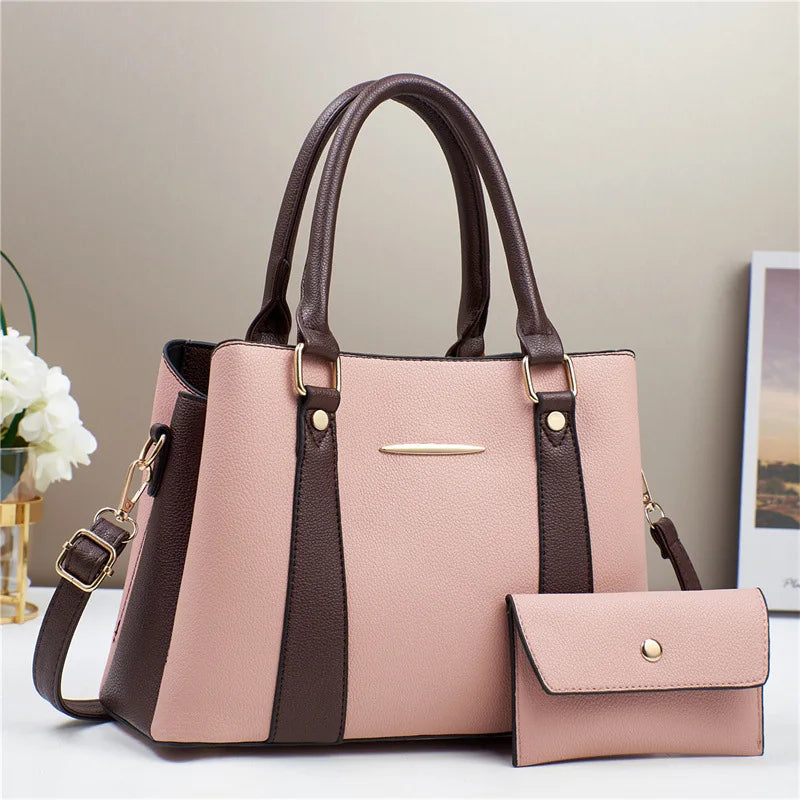 Factory Direct Luxury Women's Large Capacity Crossbody Handbag High-End Zipper Closure Polyester Lining in Stock-21312