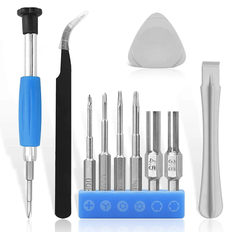 Security Torx Bit Set 10pcs 3.8mm 4.5mm Repair Tool Kit for Nintendo Switch NES SNES N64 Screwdriver Bit