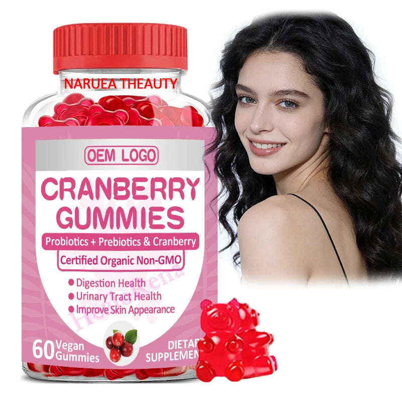 OEM Private Label Women's Premium Feminine Balance Gummy Cranberry Probiotic Digestive Supplement for Vagina Health