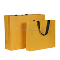 Solid Color Coated Paper Gift Bags Ribbon Handles Big Square Shopping Bag Without Waistline