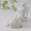 Lace Drawstring Flower Cotton Hollow Out Drawstring Bag Snow Yarn Storage Gift Jewelry Organza Bag 10*14cm
