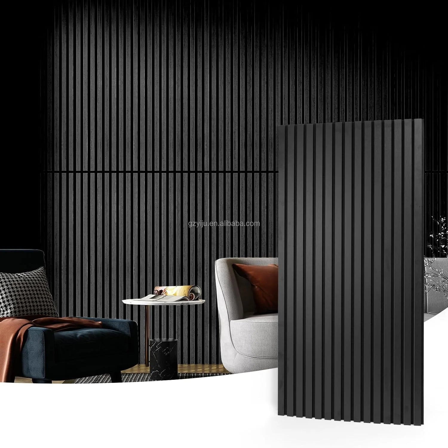 Factory Direct Double-Layer Wooden Veneer Acoustic Panels Soundproof Wall Panels Fireproof Eco-Friendly Polyester Fiber Wood