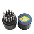 Boasta 15/17 Pcs Dapping Punch Set Jewelry Metal Forming Block Kit with Round Box Nests for Shaping Sheet Metal & Jewelry Making