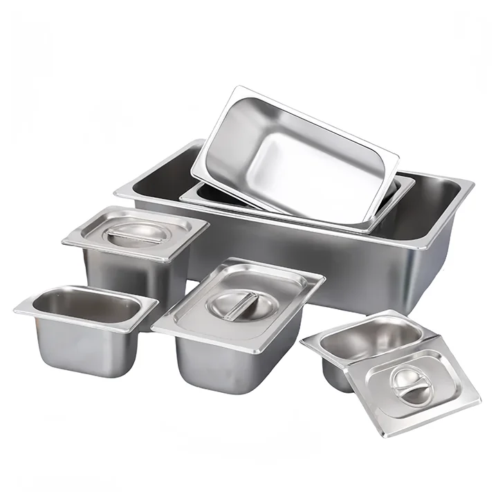YITIAN Gastronorm Food Tray Fast Food Dishes 1/1 Stainless Steel GN Pan Buffet Steam Table Multi Sizes Hotel Restaurant Supplies