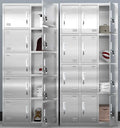 12 Doors Stainless Steel Closet Locker Dishes Storage Cabinet Restaurant Tray and Plate Storage Cupboard