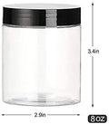 8oz 16oz 32oz Round Plastic Wide Mouth Refillable Food Storage Jars with Flip Top Cap UV Printing PET Base Home Kitchen Use