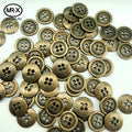 Shishi Factory Wholesale Custom Retro Color 12.5mm Round Four-hole Metal Shirt Buttons