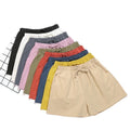 New Cotton Linen Sportswear Breathable Casual Solid Wide Leg Pants Ladies Women Large Size Shorts