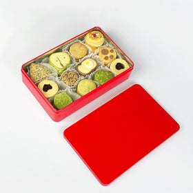 Personalized Rectangular Shaped DIY Candy Biscuits Storage Metal Cookie Box