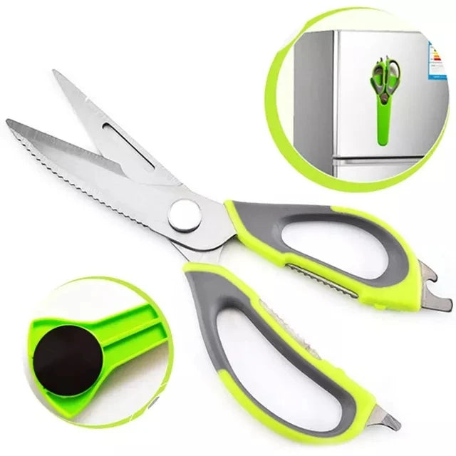 Professional Multifunction Kitchen Scissor Stainless Steel Scissors Shears with Magnetic Cover