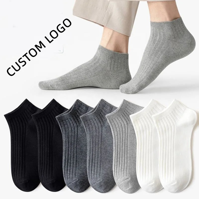 High Quality Unisex Low Moq Comfortable Knitted 100% Cotton Solid Custom Ankle Sports Socks