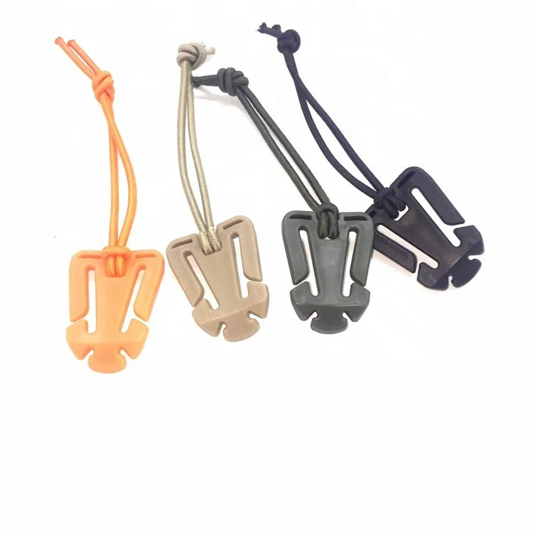 Climbing Accessories Molle Backpack Carabiner EDC Tool Elastic Rope Webbing Buckle Winder